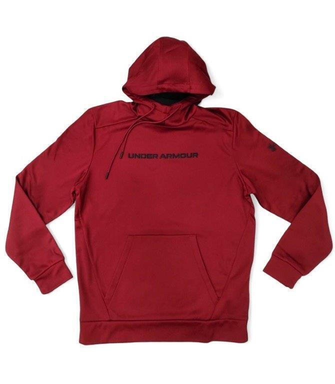 under_armour_fouter_fleece_me_koukoula_kokkino_1379744_625. Under Armour Armour Fleece Graphic Ανδρικό Φούτερ Κουκούλα 1379744-625 - Image 1