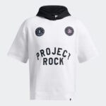 Under Armour Project Rock Icon Fleece SS Hoodie Ανδρικό Φούτερ Κουκούλα 1386886-100 - Image 5