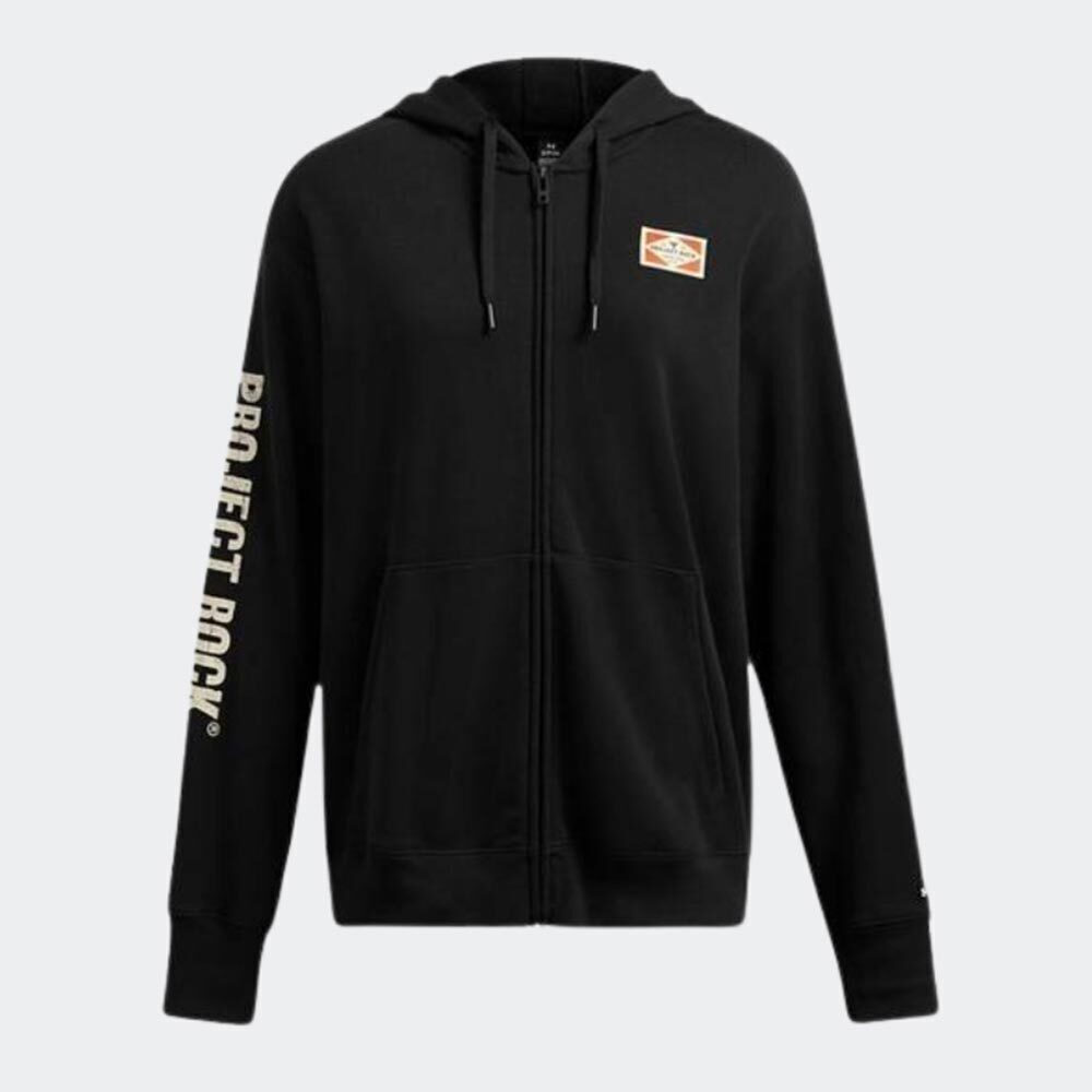 Under Armour Project Rock HWT Full-Zip Hoodie Hard At Work Γυναικεία Ζακέτα Κουκούλα 1386446-001 - Image 3