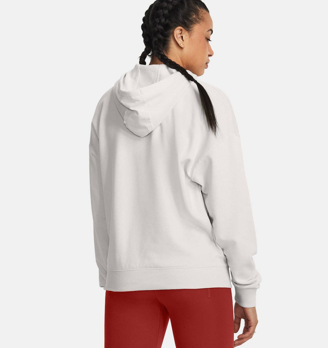 Under Armour Project Rock EveryDay Terry Hoodie Γυναικείο Φούτερ Κουκούλα 1380186-114 - Image 3