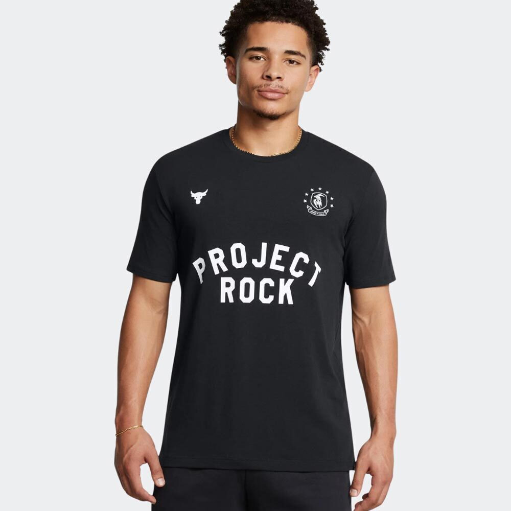 under_armour_t_shirt_mayro_1386890_001. Under Armour Project Rock SS BOH Ανδρικό Κοντομάνικο 1386890-001 - Image 1