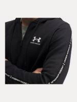 Under Armour Icon Fleece Full-Zip Taping Ανδρική Ζακέτα 1390298-001 - Image 4