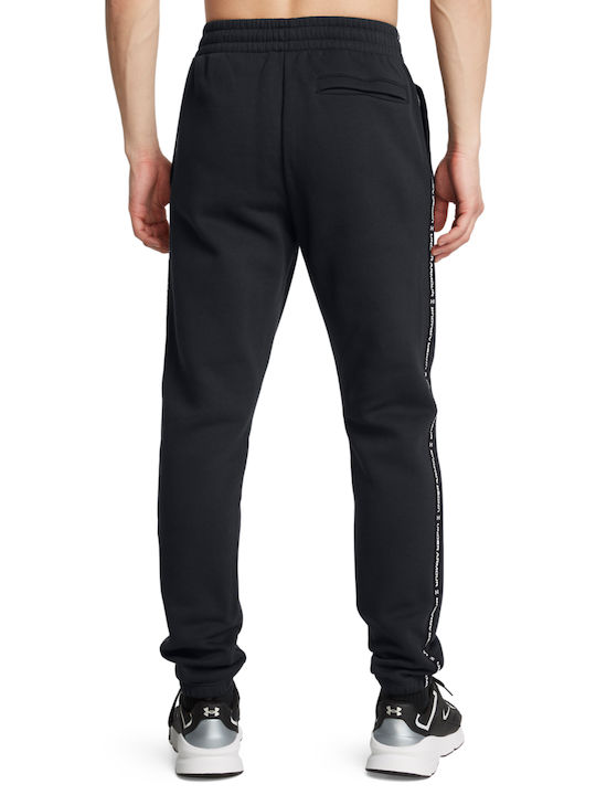 Under Armour Icon Fleece Jogger Taping Ανδρικό Παντελόνι Φόρμας 1389358-001 - Image 3