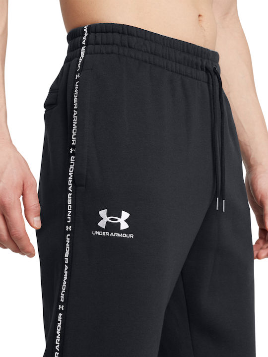 Under Armour Icon Fleece Jogger Taping Ανδρικό Παντελόνι Φόρμας 1389358-001 - Image 4