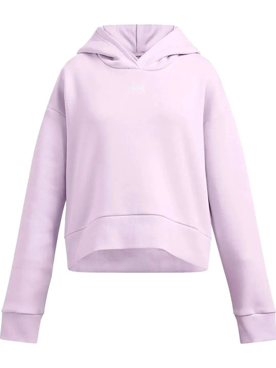 Under Armour Rival Fleece Crop Hoodie Παιδικό Φούτερ Crop Κουκούλα Κορίτσι 1379517-535 - Image 1