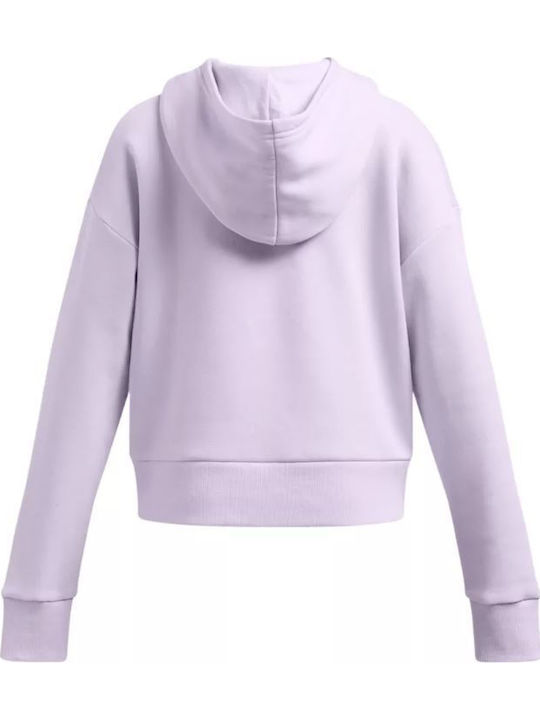 Under Armour Rival Fleece Crop Hoodie Παιδικό Φούτερ Crop Κουκούλα Κορίτσι 1379517-535 - Image 2