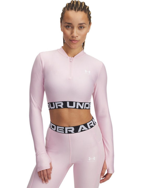 Under Armour Heat Gear Rid 1/4 Zip LS Γυναικεία Μακρυμάνικη Μπλούζα 1388692-647 - Image 1