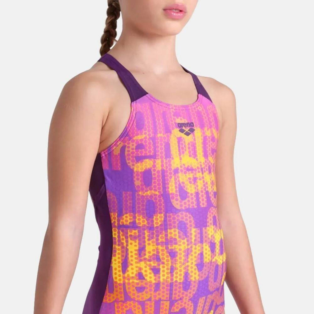 Arena Girl's Multi Colours Swimsuit V Back Παιδικό Μαγιό Κορίτσι Ολόσωμο 009007-909 - Image 5