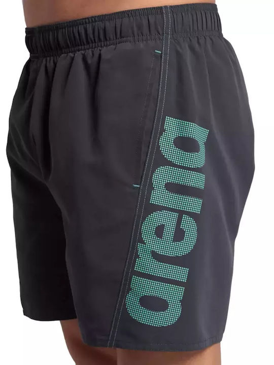 fixedratio_20250913070357_arena_fundamentals_andriko_magio_sorts_gri_006444_580.3 Arena Fundamentals Logo Boxer Ανδρικό Μαγιό Σορτς 006444-580 - Image 1