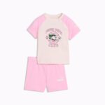Puma Minicats Super Puma Tee and Shorts Set Βρεφικό Σετ Κορίτσι 693289-21