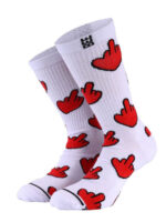 Bee Unusual "I Love To Hate You" White Socks Unisex Κάλτσες AS-262905