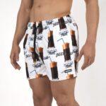 Bee Unusual “Greek Fuel” Swim Shorts White Ανδρικό Μαγιό BS-263208 - Image 5