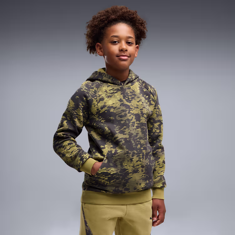 694805-89. Puma Sport Camo Hoodie Fleece Παιδικό Φούτερ Κουκούλα Αγόρι 694805-89 - Image 1