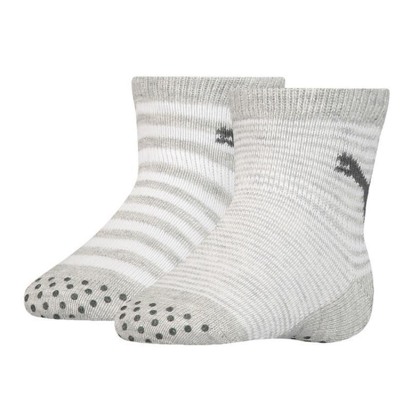 PUMA-Paidikes-Kaltses-Anoichto-Gri-2-Zeygaria-701225852-001. Puma Baby Sock ABS 2P Βρεφικές Κάλτσες Αγόρι 701225852-001 - Image 1